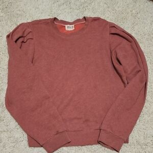 Etica Lysse Pleat Sleeve Top in Grenadine Heather